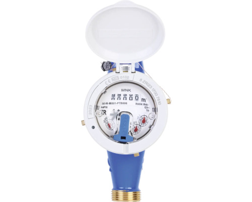 Wasserzähler mit geöffnetem Deckel