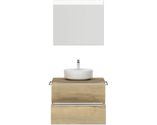 Ensemble de meuble-lavabo avec miroir, lavabo et meuble sous-vasque pour la salle de bain