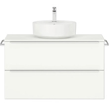 Meuble sous-lavabo avec vasque à poser et deux tiroirs