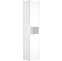 Armoire de salle de bain avec deux portes et compartiment ouvert