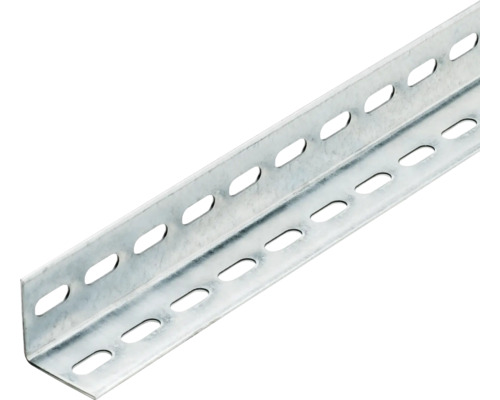 Winkelprofil für Solarpanel Schulte verzinkt 200 cm Gelochter Winkel aus Metall für Befestigungen