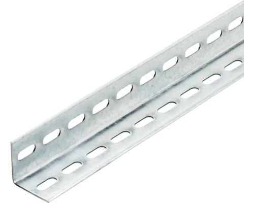 Profilé d'angle pour panneau solaire Schulte gris 200x4 cm Cornière métallique perforée pour constructions