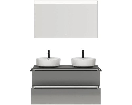 Double vasque avec miroir pour salle de bain