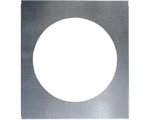 Quadratische Blechblende mit runder Aussparung