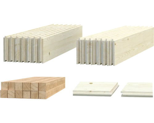 Produits en bois sous différentes perspectives