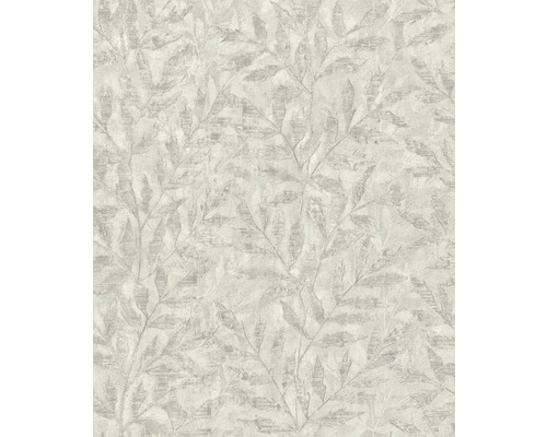 Papier peint intissé 315011 Factory V feuilles gris Papier peint avec motif de feuilles