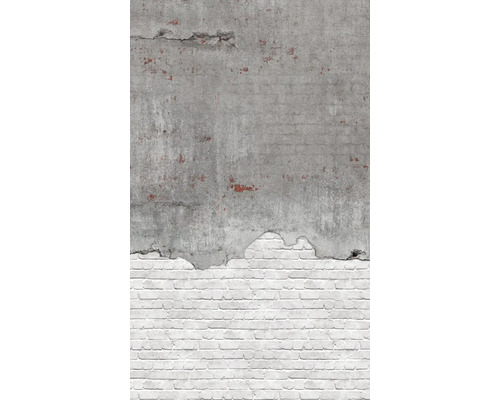 Papier peint panoramique intissé 364286 Factory V mur béton blanc 3 pces 159 x 265 cm