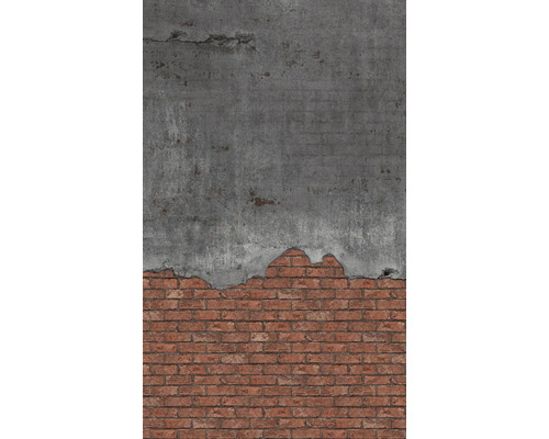 Papier peint panoramique intissé 364309 Factory V mur béton rouge 3 pces 159 x 265 cm