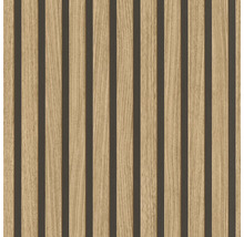 Panneau acoustique avec des nervures en bois pour la décoration murale
