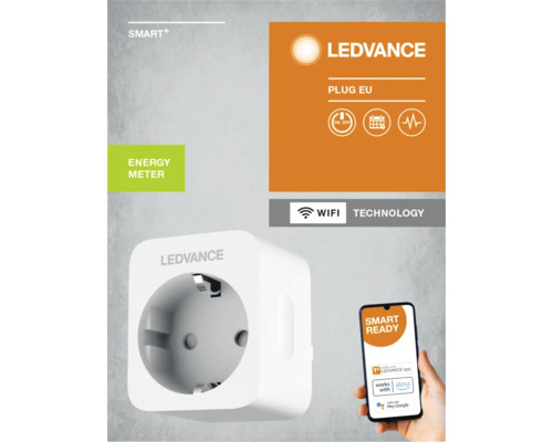 Prise intermédiaire Ledvance Smart+ avec compteur d''énergie et technologie WiFi
