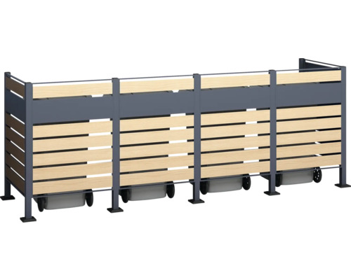 Mülltonnenbox mit Holzverkleidung