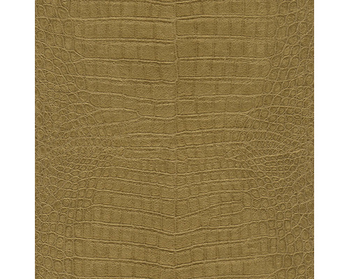 Papier peint intissé 751369 African Queen III crocodile or Gros plan d''un papier peint imitation cuir de crocodile.