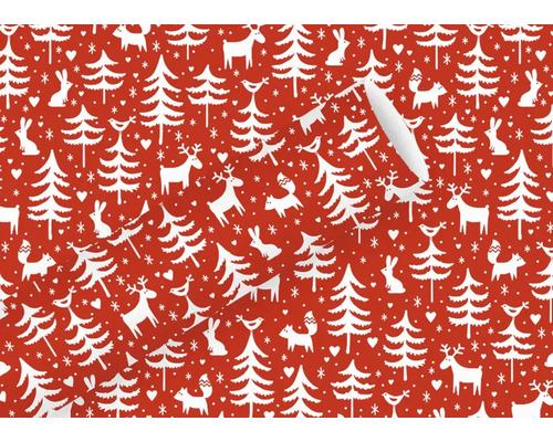 Papier cadeau Forest Friends rouge Papier cadeau Forest Friends rouge