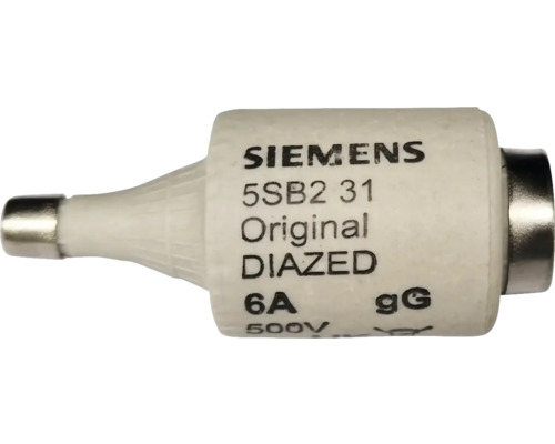Fusible Diazed insert de fusible 6A E27 D ll 5 pièces Fusible Siemens DIAZED 6 ampères