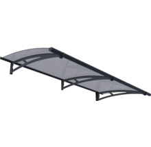 Auvent de porte avec cadre et couverture transparente