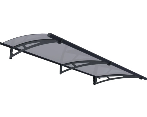 Auvent de porte avec cadre et couverture transparente