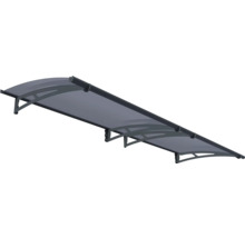 Auvent avec revêtement et supports gris