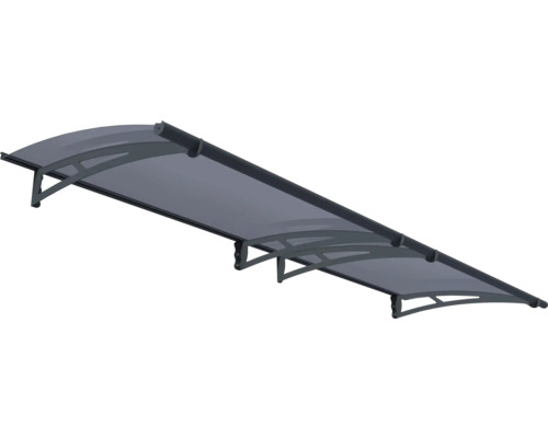 Auvent avec revêtement et supports gris