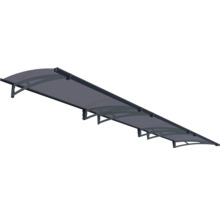 Auvent avec des arcs et un système de drainage