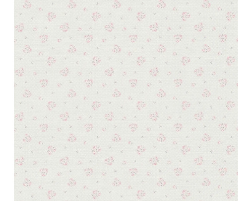 Papier peint intissé 39067-3 Maison Charme Shabby Chic motif de roses gris clair