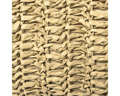 Vue détaillée d''un tapis en papier tressé