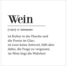 Typografie mit der Definition des Wortes Wein