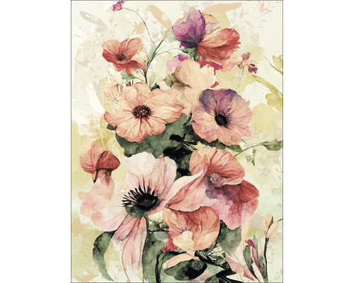 Tableau sur toile Watercolor Flowers VI 57x77 cm