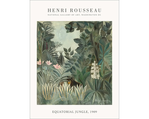 Tableau sur toile Rousseau Equatorial Jungle 57x77 cm