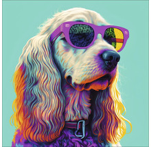 Illustration eines Hundes mit Sonnenbrille