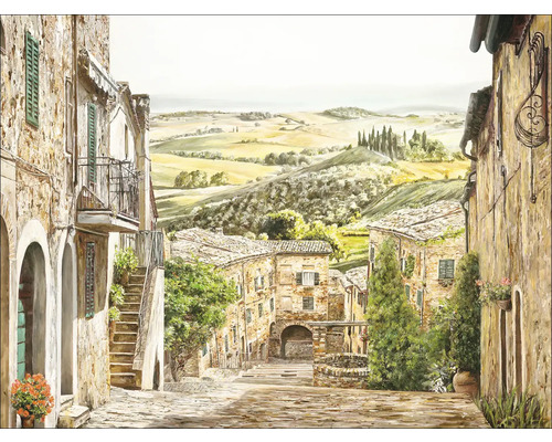 Tableau sur toile Village méditerranéen II 116x84 cm