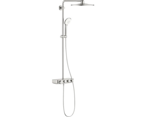 Colonne de douche avec thermostat GROHE Euphoria Smartcontrol 310 supersteel 26507DC0