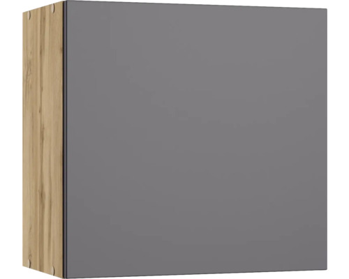 Armoire suspendue Held Möbel PISA 60 x 34 x 57 cm façade gris plaxé mat corps chêne sauvage