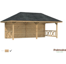 Pavillon Palmako Bianca 16,6 m² Set 2 588 x 300 cm braun tauchgrundiert