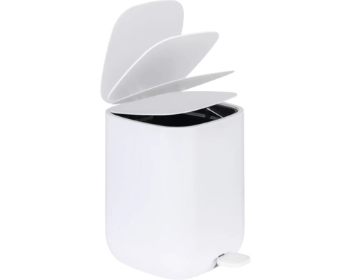 Poubelle à pédale en plastique avec couvercle pivotant