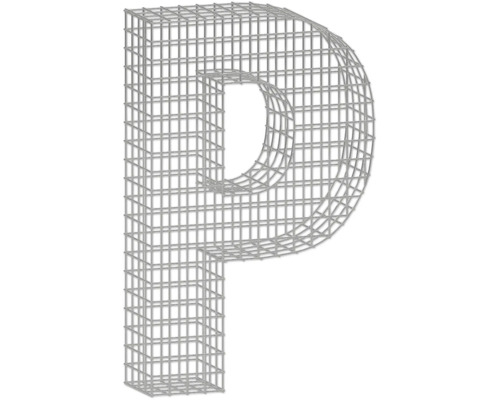 Gabions en forme de lettre P bellissa 65 x 21 x 100 cm