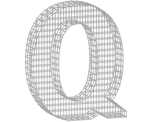 Gabions en forme de lettre Q bellissa 85 x 21 x 100 cm