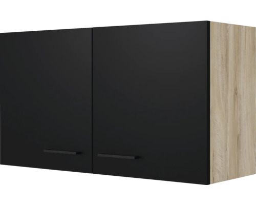 Flex Well Hängeschrank Capri BxTxH 100x32x54,8 cm schwarz matt antifingerprint zerlegt Anschlag links rechts