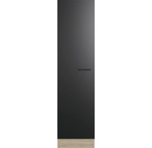 Armoire à provisions Flex Well Capri 50 x 57 x 200 cm façade noir mat corps chêne sauvage-thumb-2