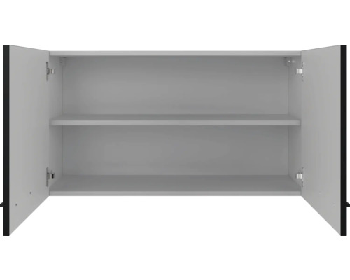 Geöffneter Hängeschrank mit zwei Einlegeböden