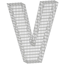 Panier métallique en forme de V