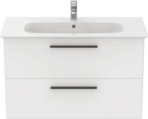 Meuble sous-lavabo avec deux tiroirs et vasque à poser