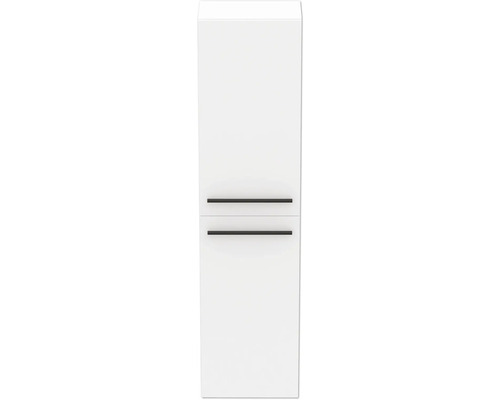 Armoire haute de salle de bain blanche avec deux tiroirs