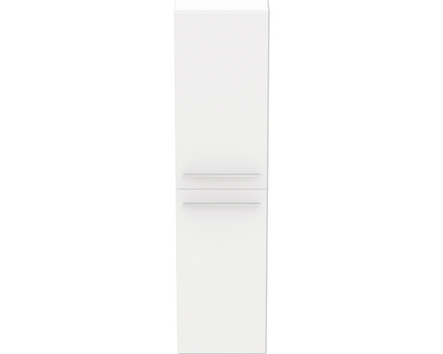 Armoire haute de salle de bains avec deux tiroirs et poignées