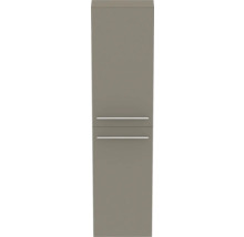 Armoire haute avec deux tiroirs et poignées