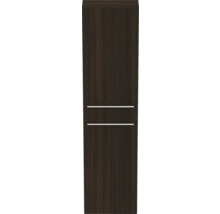 Armoire en bois foncé avec deux poignées