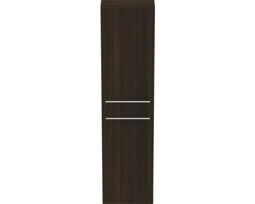 Armoire en bois foncé avec deux poignées