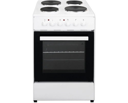 Cuisinière pose libre PKM plaque de cuisson, blanc émaillé volume utile 51 l 600 mm