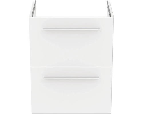 Meuble sous-lavabo blanc avec deux tiroirs pour la salle de bains