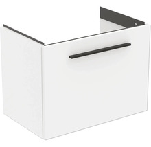 Meuble sous-lavabo blanc avec tiroir et poignée