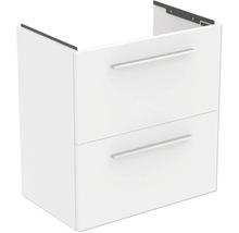 Meuble sous-lavabo blanc avec deux tiroirs